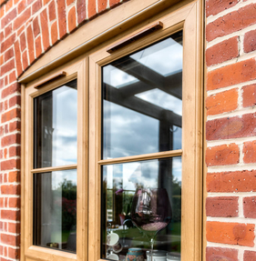 casement window brown